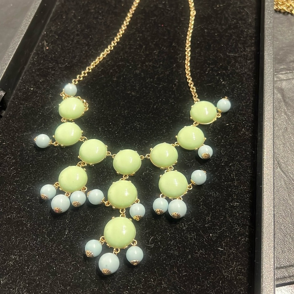 Turquoise and blue beaded necklace